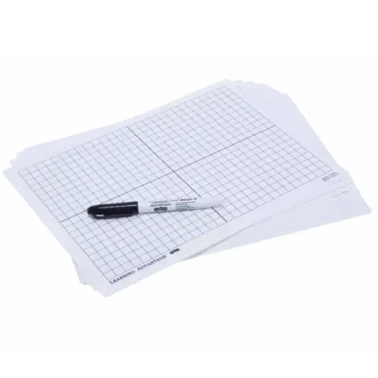 Learning Advantage&reg; X-Y Axis Dry Erase Grid Boards - Set of 10 image {1}