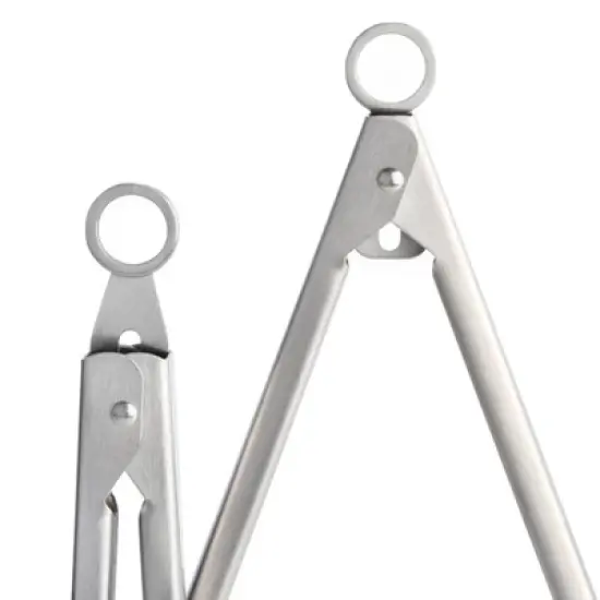 Babish 12&rdquo; & 9&rdquo; Locking Kitchen Tong Set, Stainless Steel image {2}