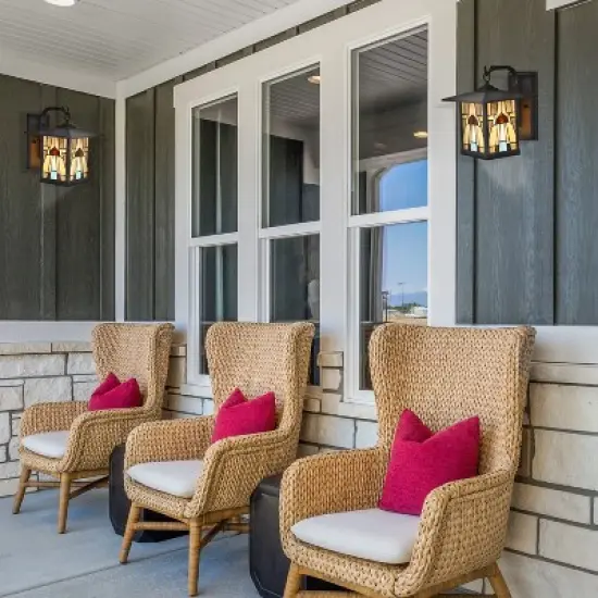 11.75" 1-Light Mona Mission Style Outdoor Wall Lantern Sconce Bronze - River of Goods image {6}