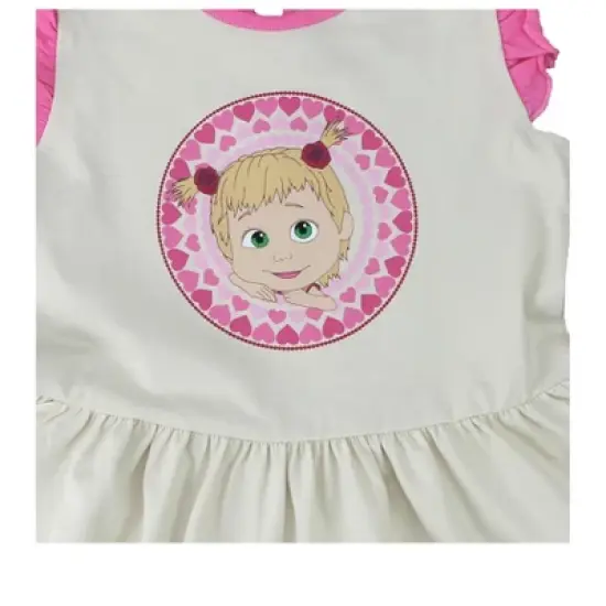 Masha and The Bear Short Sleeve Masha Badges Dress - Toddler image {1}