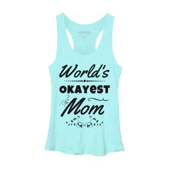 Women's Design By Humans World's Okayest Mom By hikebubble Racerback Tank Top image {5}