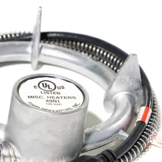 Farm Innovators H-49 Ice Chaser 250 Watt Cast Aluminum 5 Gallon Bucket Deicer with Chew Proof Cord and Self Regulating Thermostat, Silver image {5}