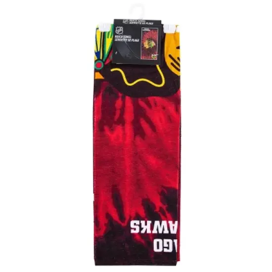 NHL Chicago Blackhawks Pyschedelic Beach Towel image {2}