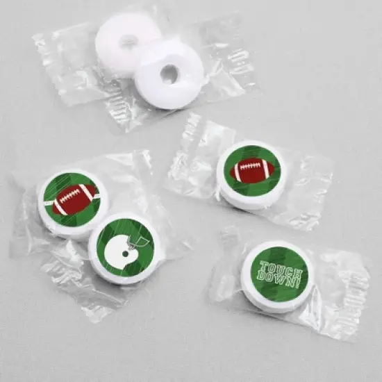 Big Dot of Happiness End Zone - Football - Baby Shower or Birthday Party Round Candy Sticker Favors - Labels Fits Chocolate Candy (1 sheet of 108) image {2}