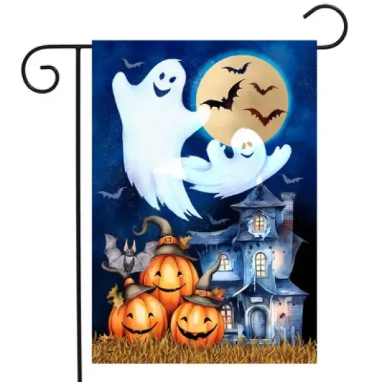 Briarwood Lane Garden Flag 12x18 For Outdoor Halloween Haunting For Halloween Garden Flag Flags For Outside image {1}