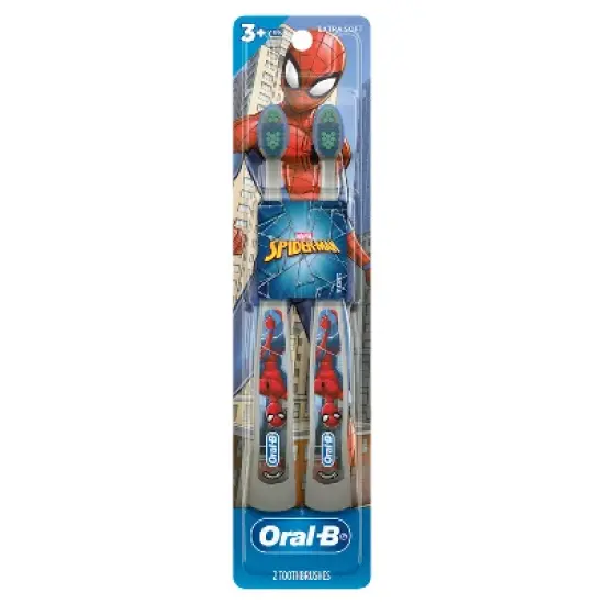 Oral-B Kids' Toothbrush featuring Marvel's Spider-Man Soft Bristles - 2ct image {12}