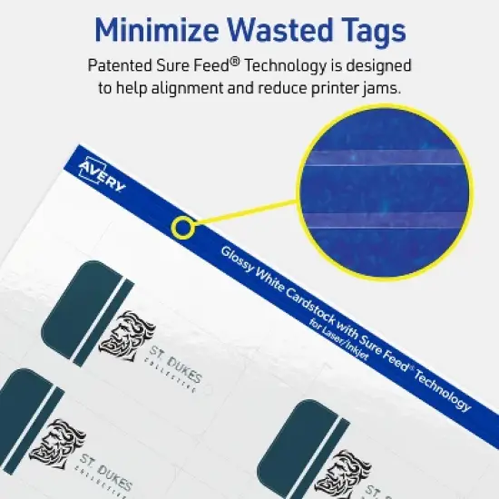 Avery Rounded Price Tags, 1-1/2" x 3", Glossy White, 250 Total image {6}