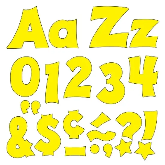 TREND Yellow 4-Inch Friendly Uppercase/Lowercase Combo Pack (EN/SP) Ready Letters&reg; image {1}