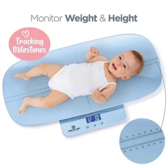 Digital Baby Scale - Multifunction Infant Scale, Toddler Scale & Pet Scale with Collapsible Weighing Tray 4 Weighing Modes, 200 lbs Max MedicalKingUsa image {2}