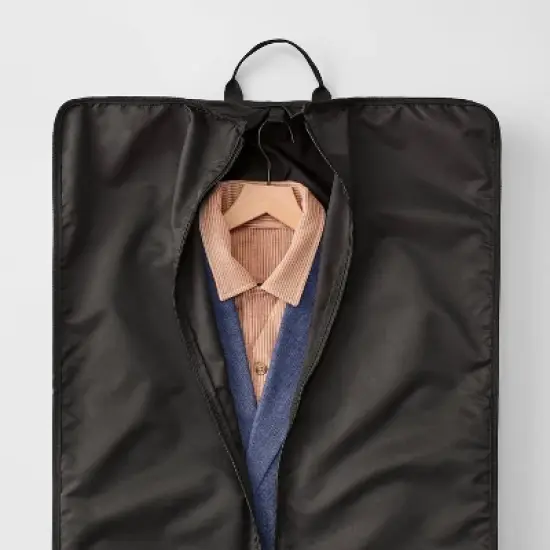 Large Garment Bag Black - Open Story&trade;️: Solid, Water-Resistant, Lightweight Luggage image {3}