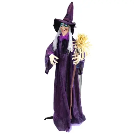 Northlight LED Lighted and Animated Witch Halloween Decoration - 5.5' image {3}