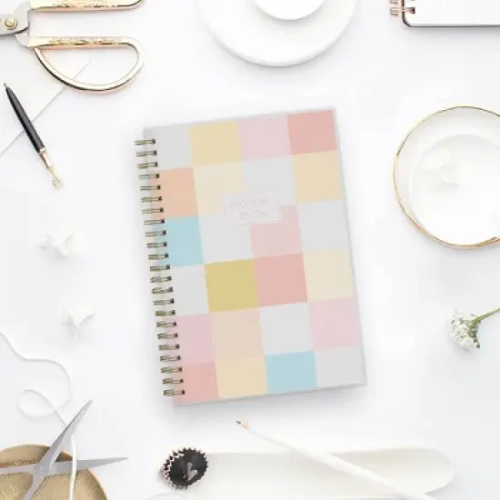 Blue Sky 5"x8" 2025-2026 Weekly/Monthly Wirebound Frosted Quandra Multi image {1}