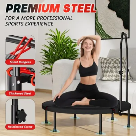 Racxily 40" Mini Trampoline for Adults and Kids, Exercise Trampolines image {3}