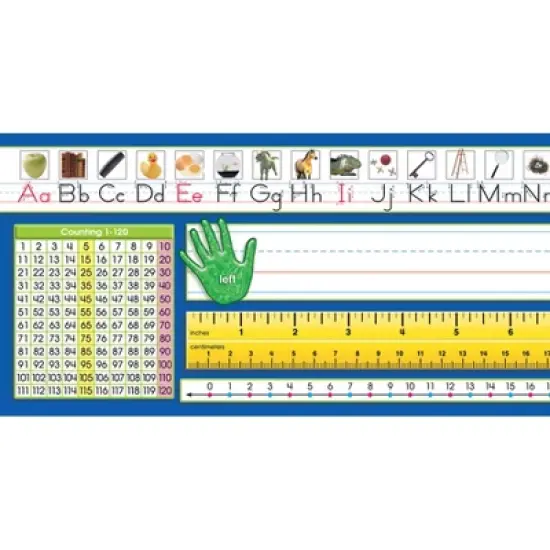 North Star Teacher Resources Primary Traditional Manuscript Counting 1-120 Desk Plates, Pack of 36 image {1}