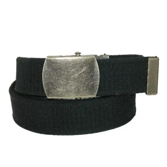 CTM Cotton Web 1.5 Inch Adjustable Military Buckle Belt image {2}