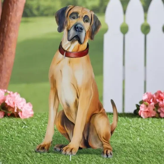 Collections Etc Realistic Great Dane Outdoor Garden Stake image {1}