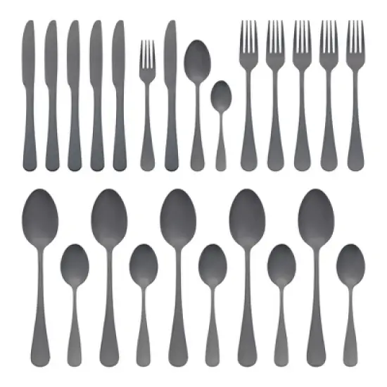 REGALWOVEN 24 Pcs 1 Set Stainless Steel Durable Rust-Proof Corrosion Resistant Flatware Set image {7}