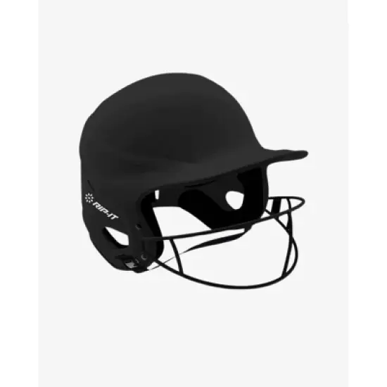 RIP-IT Vision Pro Matte Softball Batting Helmet - Matte Black XS image {1}