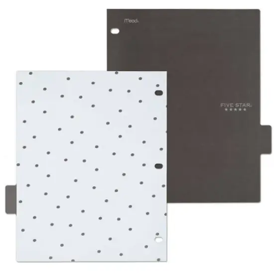 8ct Mead Five Star 3-hole Punched Color Pop Reversible Tab Divider Set: Multicolor Polypropylene Filing Accessories image {9}