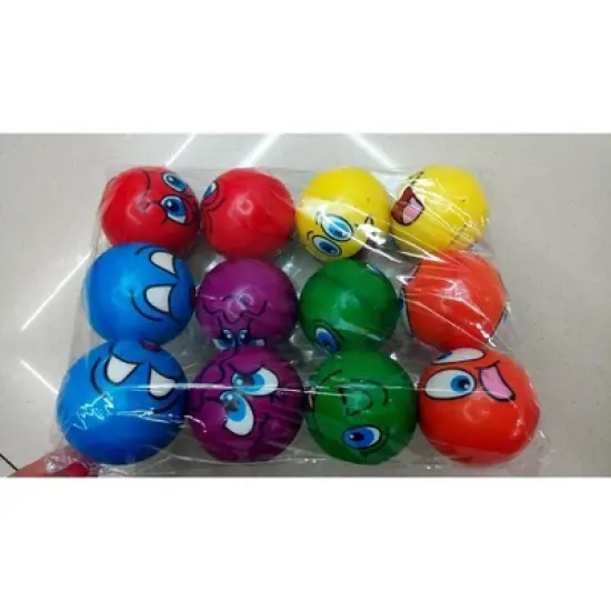 Link worldwide Ready! Set! Play! Pack Of 24 Mini Emoji Soft Foam Stress Reliever Balls, Fidget Toy For Kids & Adults image {10}