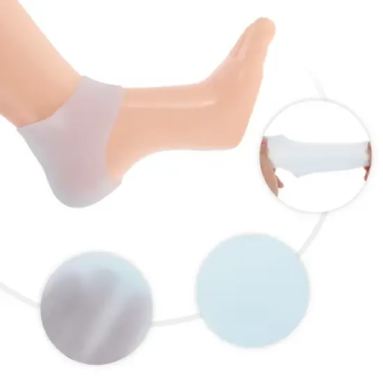 Unique Bargains Silicone Non Perforated Heel Protectors 1 Pair image {2}