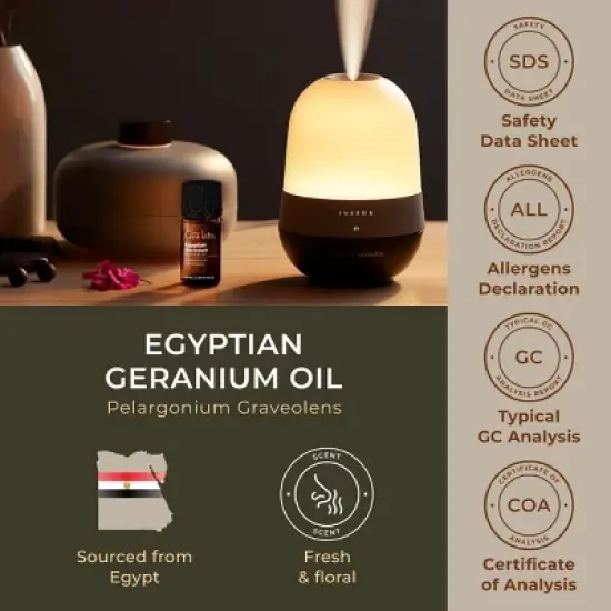 Gya Labs Egyptian Geranium Essential Oil -  0.34 Fl Oz - Aromatherapy image {5}