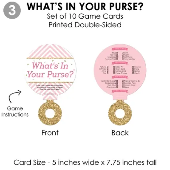 Big Dot of Happiness Hello Little One - Pink and Gold - 4 Girl Baby Shower Games - 10 Cards Each - Gamerific Bundle image {5}