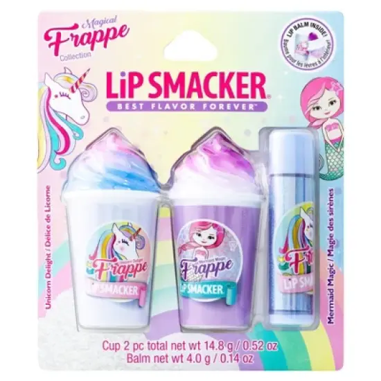 Lip Smacker Beverage Frappe Cup +  Lip Balm - Unicorn/Mermaid - 3pk image {1}