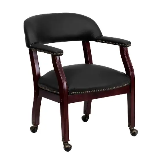 Emma and Oliver Conference Chair with Accent Nail Trim  and Casters image {12}