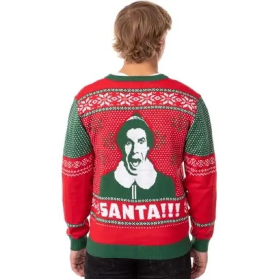ELF The Movie Men's Cotton Headed Ninny Muggins Ugly Christmas Sweater image {2}