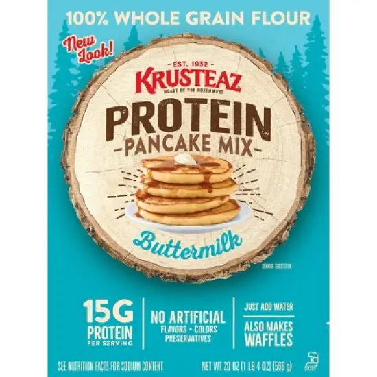 Krusteaz Buttermilk Protein Pancake Mix, 20 OZ image {6}
