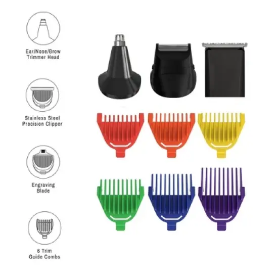 Mario Lopez Rechargeable Men's Grooming Set - Complete Hair, Beard, Nose, and Ear Grooming Kit image {1}