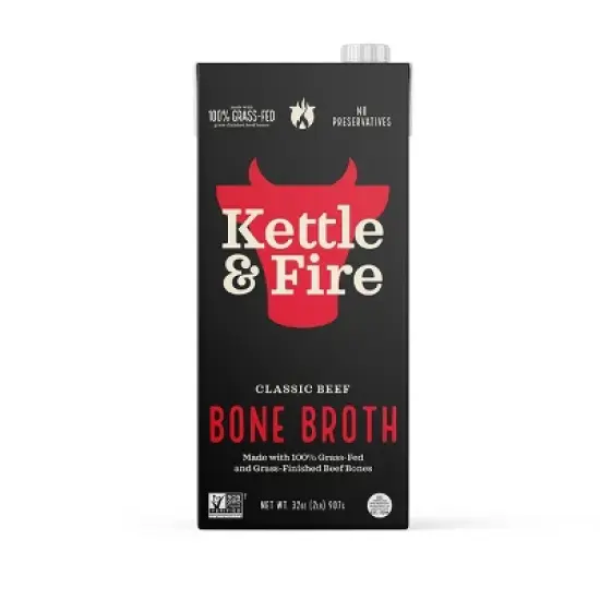 Kettle & Fire Gluten Free Beef Bone Broth - 32oz image {5}