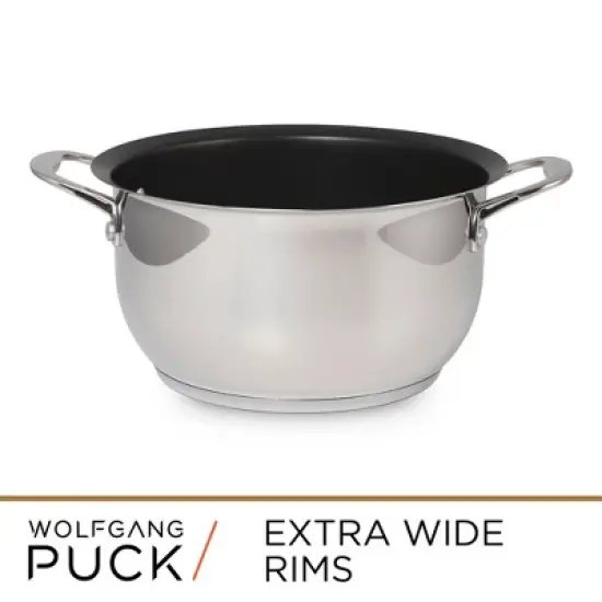 Wolfgang Puck 6-Piece Stainless Steel Pots and Pan Set; Scratch-Resistant Non-Stick Cookware image {3}