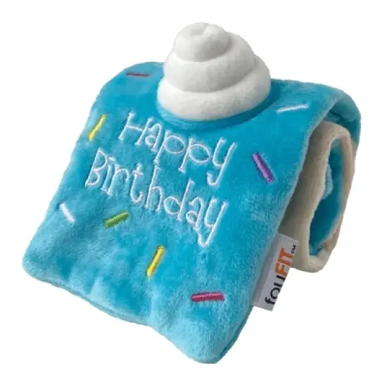 fouFIT Hide 'n Seek Birthday Roll Cake Nosework Dog Toy - Blue (Large) image {5}