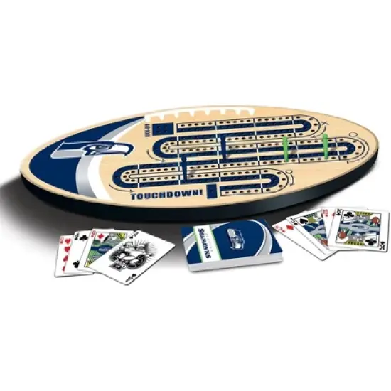MasterPieces Officially Licensed  NFL Seattle Seahawks Wooden Cribbage Game for Adults image {2}