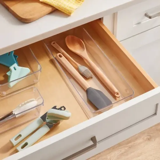 6"x15" Drawer Flatware Organizer - Brightroom&trade;: Clear PETG, In-Drawer Kitchen Storage, Contemporary Style image {1}