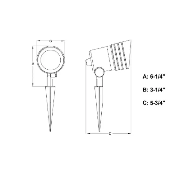 VAXCEL Low-Voltage Aluminum Black Outdoor Landscape Path Flood Light LED Clear Glass image {3}