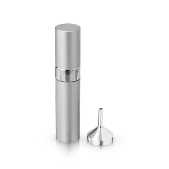True Martini Atomizer Bar Mister with Refillable Canister and Funnel for Vermouth Spray, Glass Canister with Stainless Steel Case, 15ml Capacity image {9}