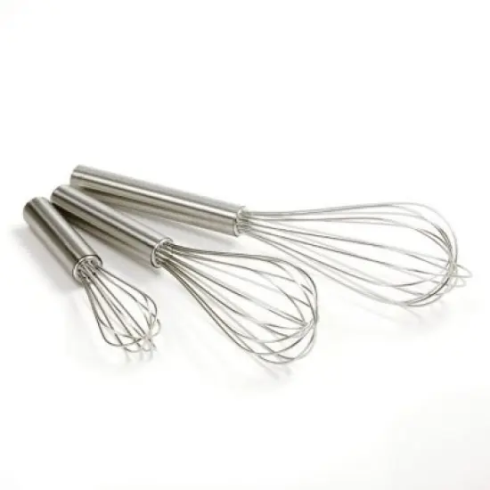 Norpro 3pc Stainless Steel Professional Balloon Wire Mixing Whisks - 6" 8" & 10" image {1}