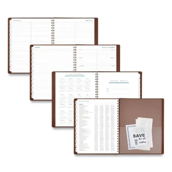 Signature Collection Academic Weekly/Monthly Planners, 11.5 x 8, Distressed Brown Cover, 13-Month: July 2025 to July 2026 image {3}