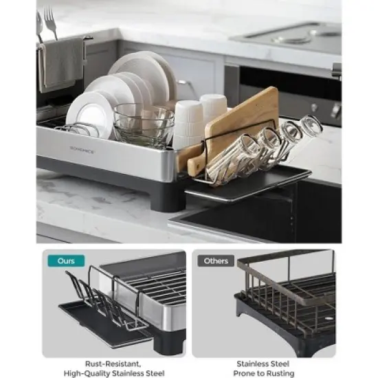 Stainless Steel Dish Drying Rack for Kitchen Counter Dish Drainers image {3}