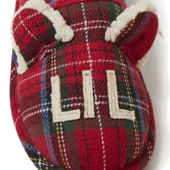 Dearfoams Kid's Remy Plaid Lil Bear Family Clog Slipper image {1}