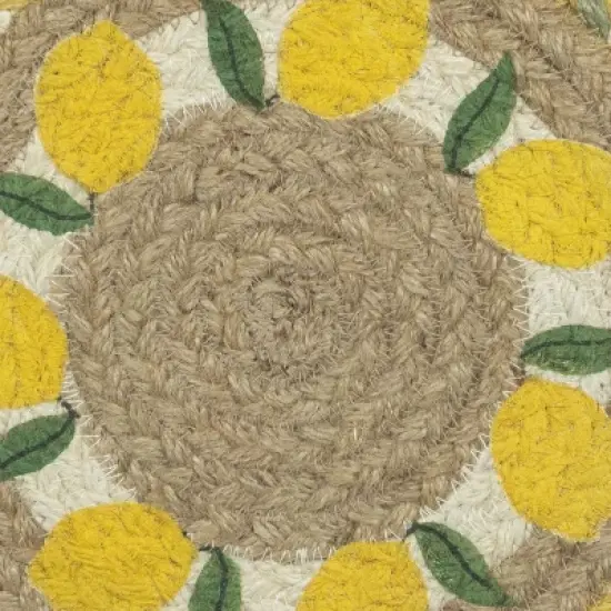 Earth Rugs Suzanne Pienta Eco-Friendly Lemon Jute Trivet for Kitchen Decor image {2}