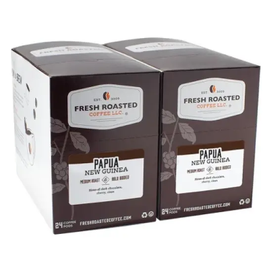 Fresh Roasted Coffee - 48 CT Organic Papua New Guinea Medium Roast Single Serve Pods image {2}