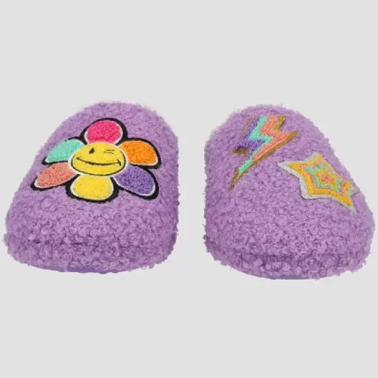 Girls' Joe Boxer Plush Clog Slippers - Purple image {3}