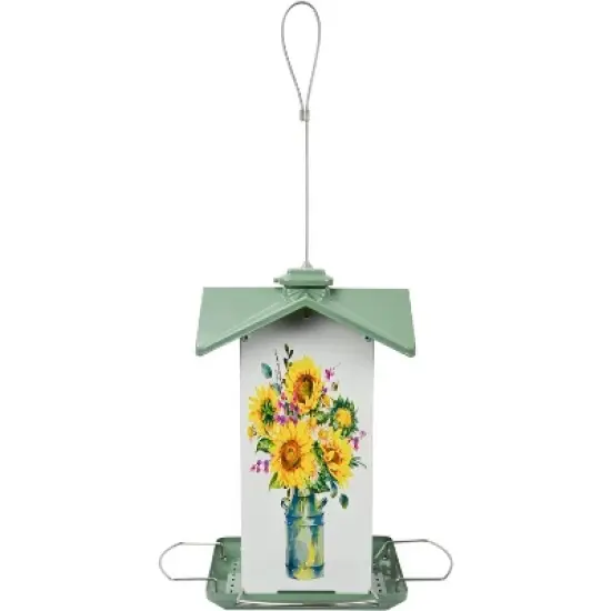 Nature's Way Bird Products Country Cottage Gazebo Bird Feeder - White/Green (1.56 Quart) image {2}