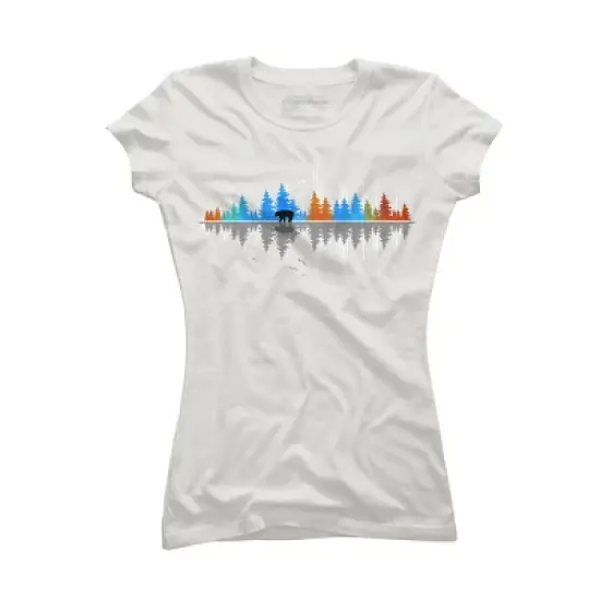 Junior's Design By Humans Sounds of Nature Color Tree Notes By NomAdartStudio T-Shirt image {9}