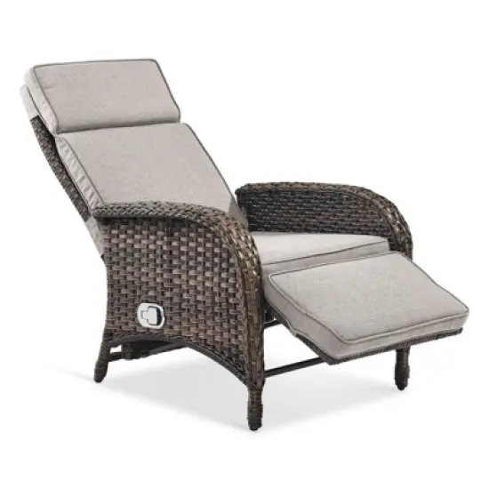 Outdoor Adjustable Reclining Patio Lounge Chair image {2}