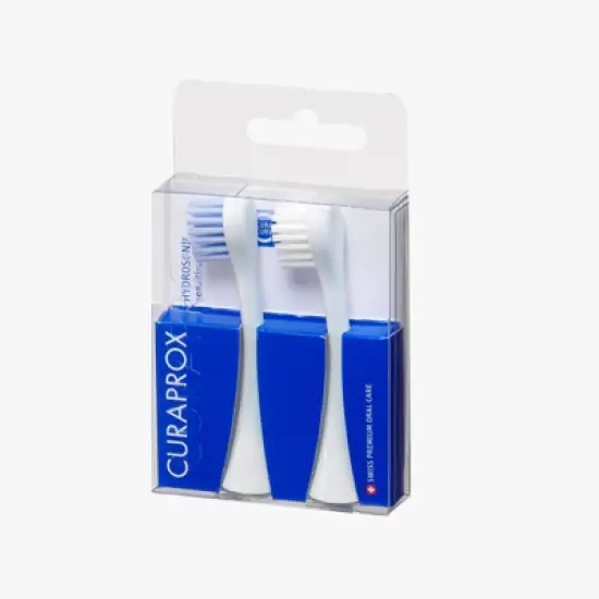 Curaprox Hydrosonic Sensitive Duo Brush Heads, 2-Pack for Gentle Gum Care and Precision Cleaning image {8}
